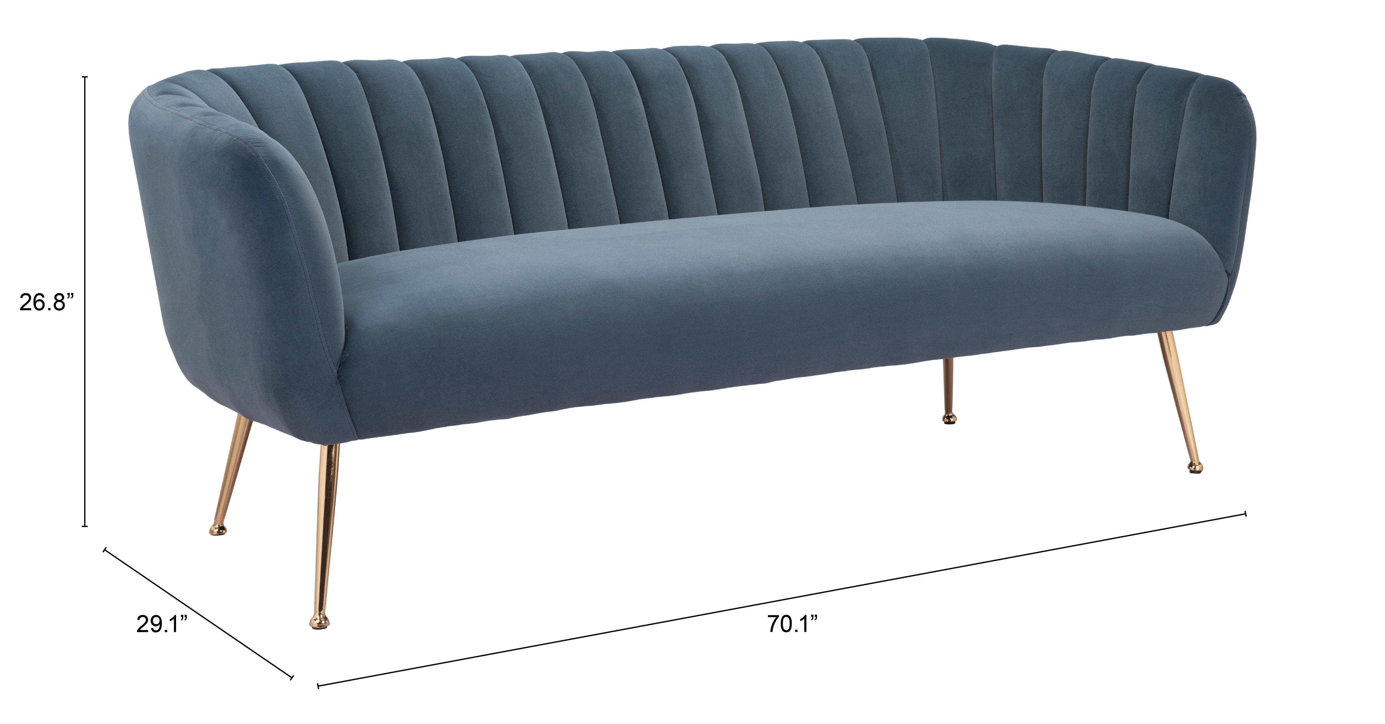 Zuo Modern Deco Sofa in Beige/Grey