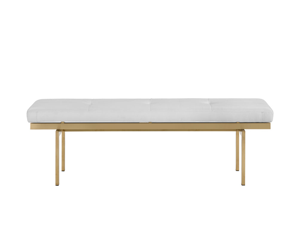 Sunpan Keith Bench - Dillon Black/Snow/White