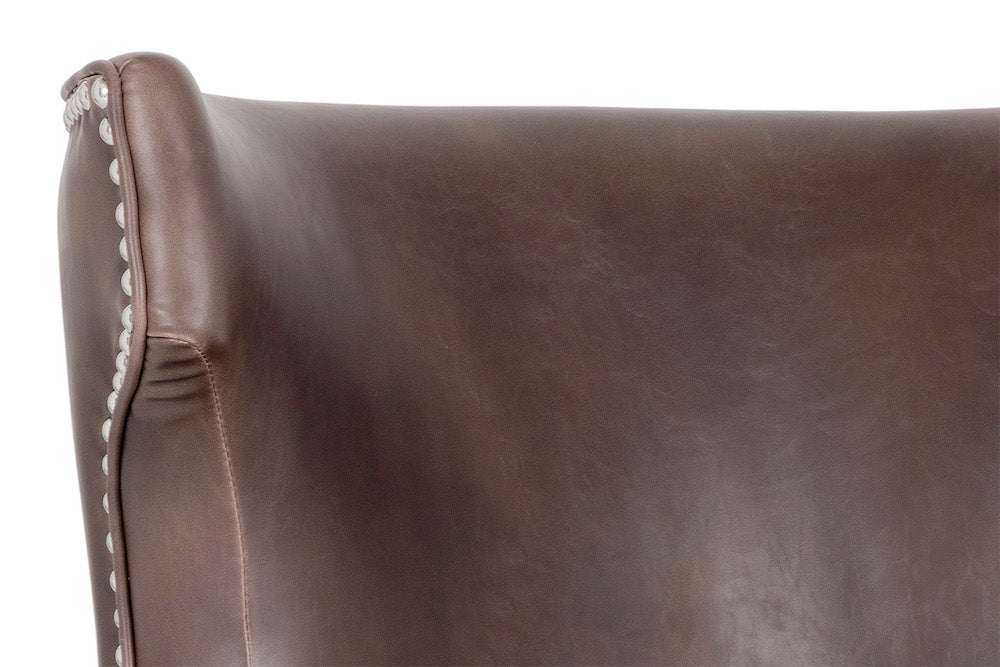 Sunpan Neville Swivel Barstool - Havana Dark Brown/Tobacco Tan
