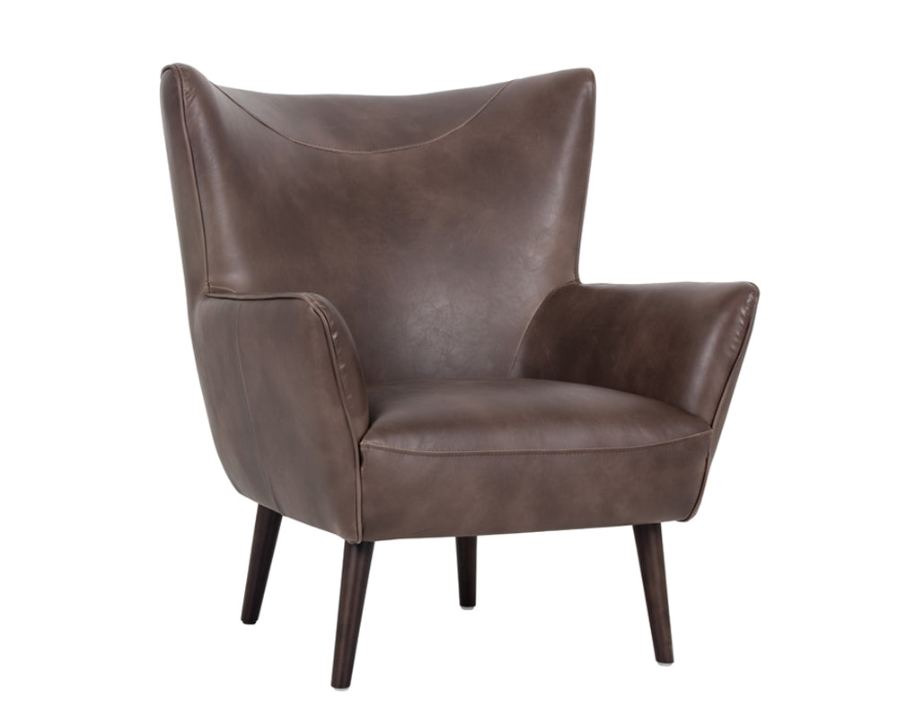 Sunpan Luther Lounge Chair - Havana Dark Brown/Tobacco Tan