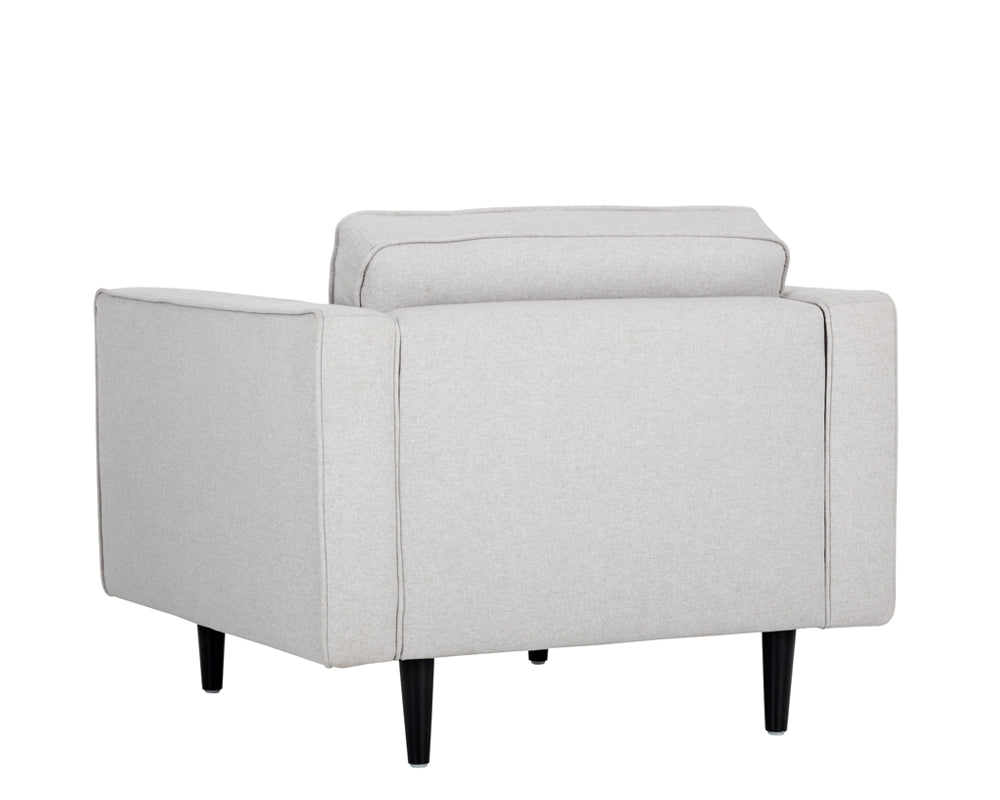 Sunpan Donnie Armchair - Coal Black/Dark Grey/Havana Dark Brown/Light Grey/Tobacco Tan