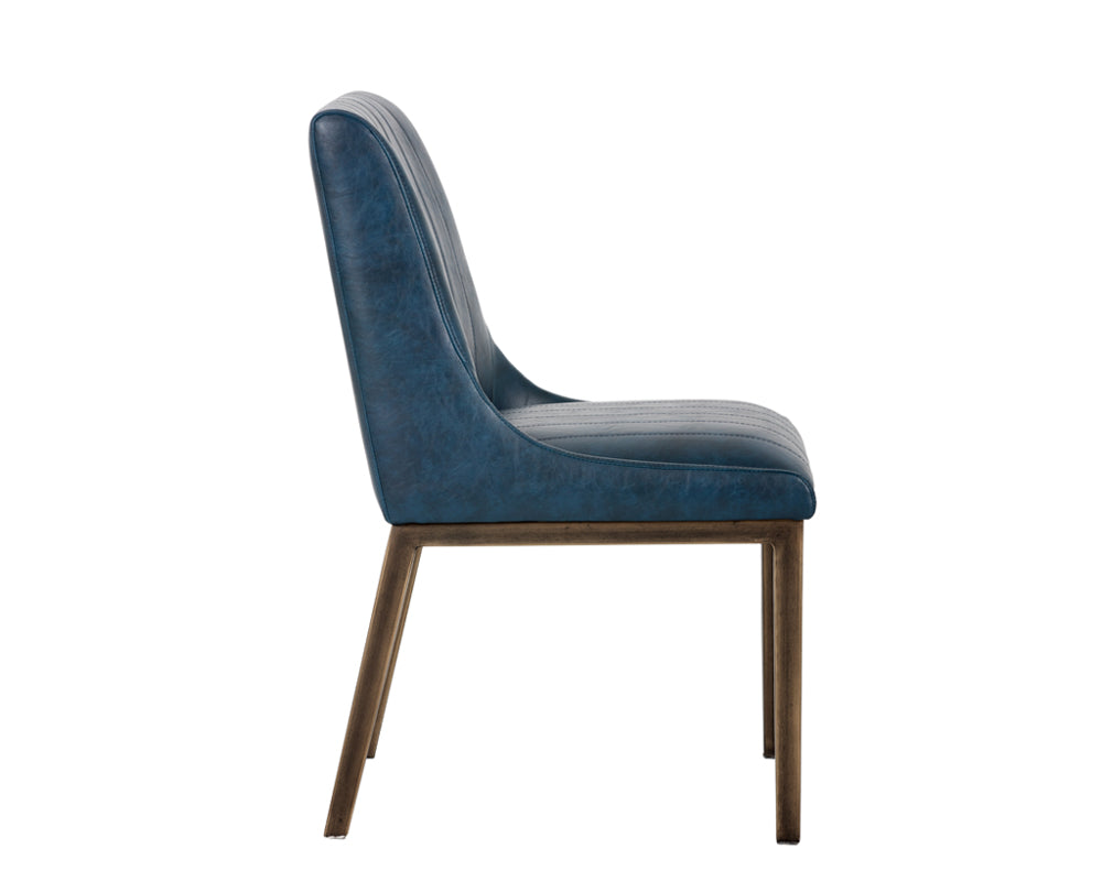 Sunpan Halden Dining Chair - Beige Linen/Bravo Cream/Bravo Metal/Vintage Black/Vintage Blue/Vintage Cognac-Set of Two