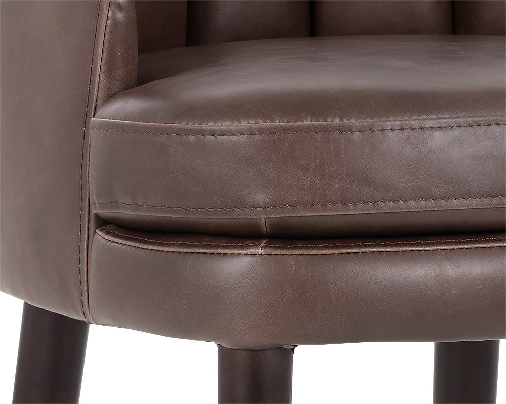 Sunpan Valerie Barstool - Havana Dark Brown