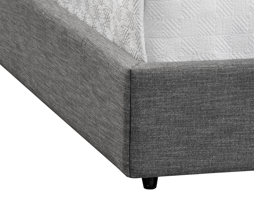 Sunpan Emmit Bed - Queen in Marble / Quarry / Merino Pearl