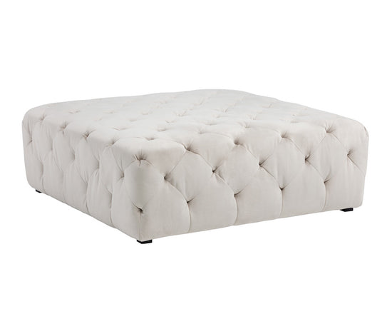 Sunpan Millie Tufted Ottoman - Piccolo Black/Prosecco
