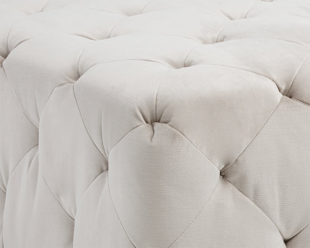Sunpan Millie Tufted Ottoman - Piccolo Black/Prosecco