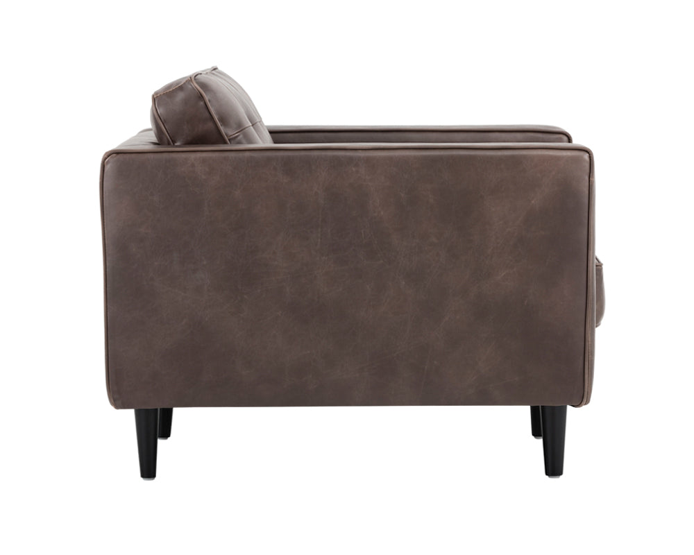 Sunpan Donnie Armchair - Coal Black/Dark Grey/Havana Dark Brown/Light Grey/Tobacco Tan