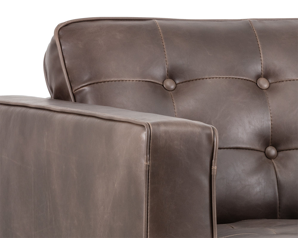 Sunpan Donnie Armchair - Coal Black/Dark Grey/Havana Dark Brown/Light Grey/Tobacco Tan