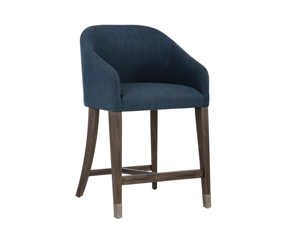Sunpan Nellie Counter Stool in Arena Cement/Navy