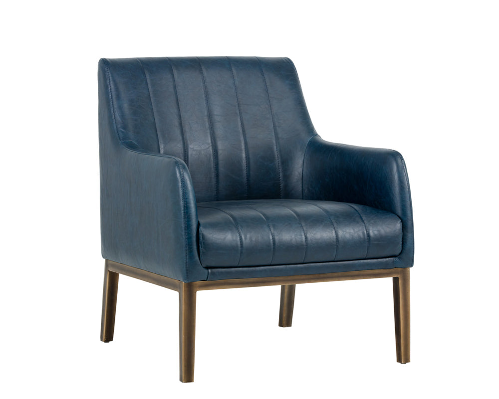 Sunpan Wolfe Lounge Chair in Beige Linen/Bravo Cream/Bravo Metal/Vintage Black/Vintage Blue/Vintage Cognac