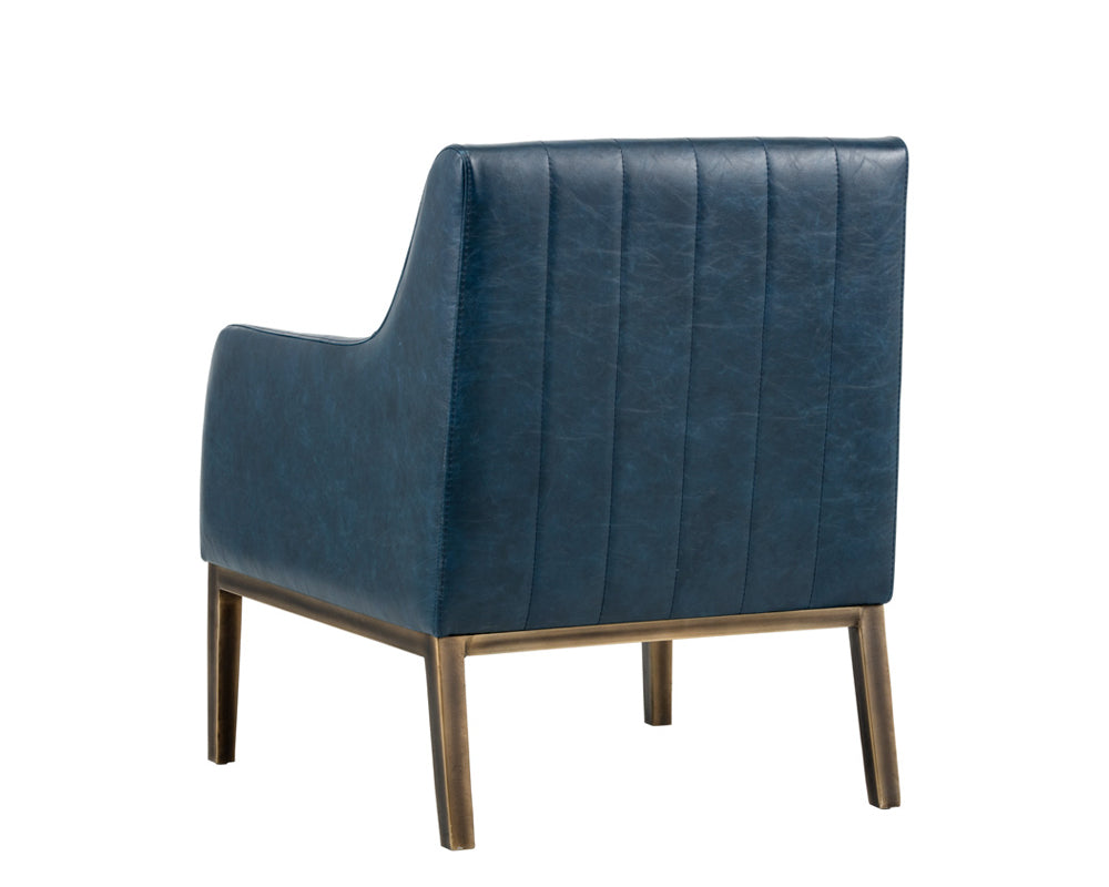 Sunpan Wolfe Lounge Chair in Beige Linen/Bravo Cream/Bravo Metal/Vintage Black/Vintage Blue/Vintage Cognac