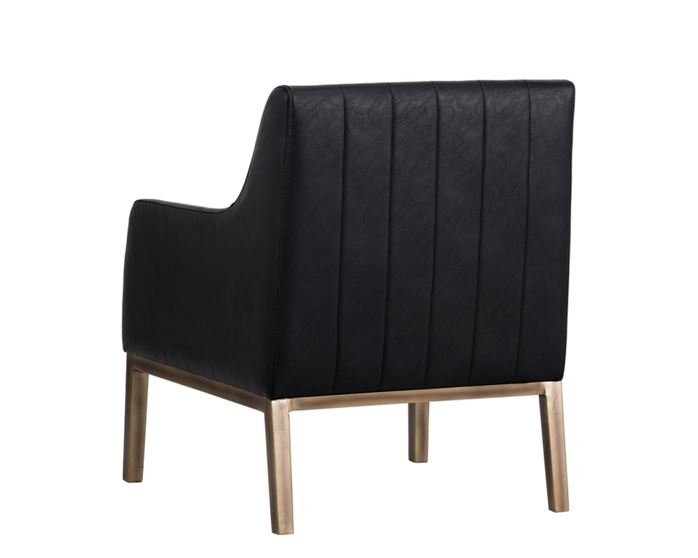 Sunpan Wolfe Lounge Chair in Beige Linen/Bravo Cream/Bravo Metal/Vintage Black/Vintage Blue/Vintage Cognac