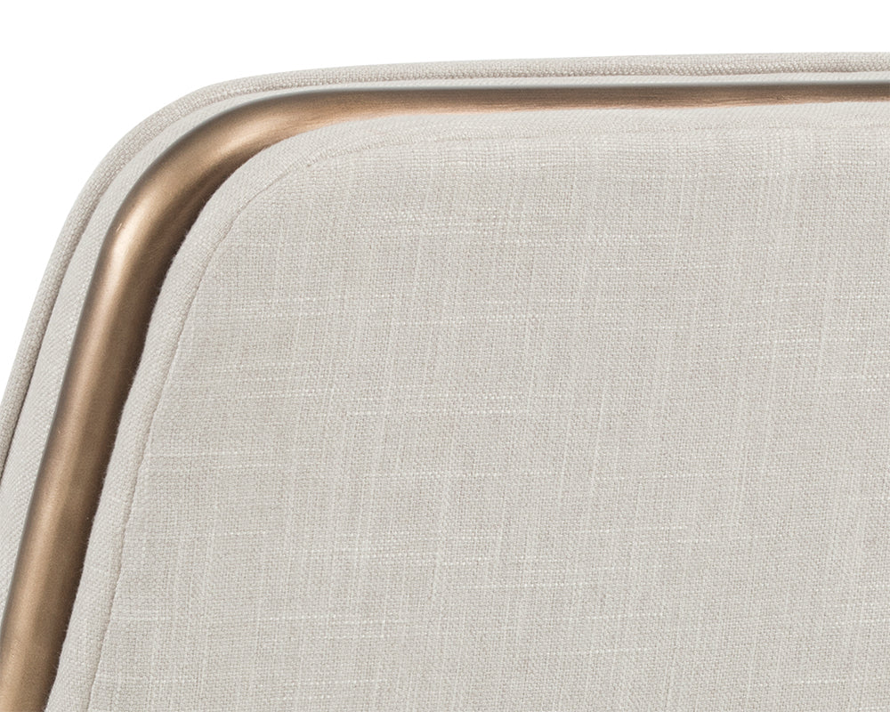 Sunpan Lincoln Lounge Chair in Beige Linen/Vintage Black/Vintage Blue/Vintage Cognac