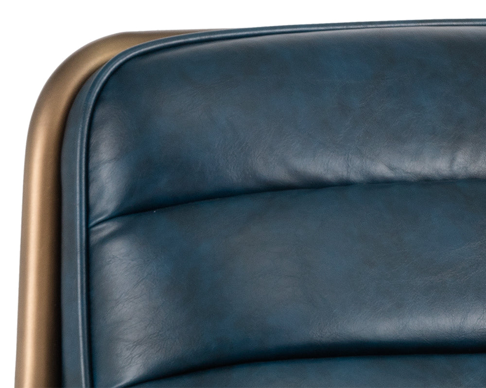 Sunpan Lincoln Lounge Chair in Beige Linen/Vintage Black/Vintage Blue/Vintage Cognac
