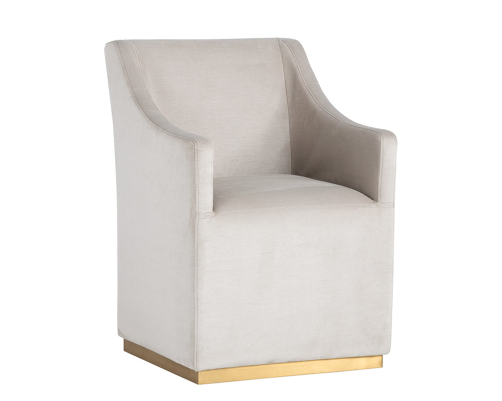 Sunpan Zane Wheeled Lounge Chair in Abbington Black/Piccolo Pebble/Piccolo Prosecco