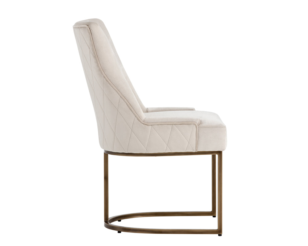 Sunpan Florence Dining Chair - Abbington Black/Piccolo Pebble/Piccolo Prosecco