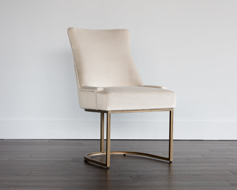 Sunpan Florence Dining Chair - Abbington Black/Piccolo Pebble/Piccolo Prosecco