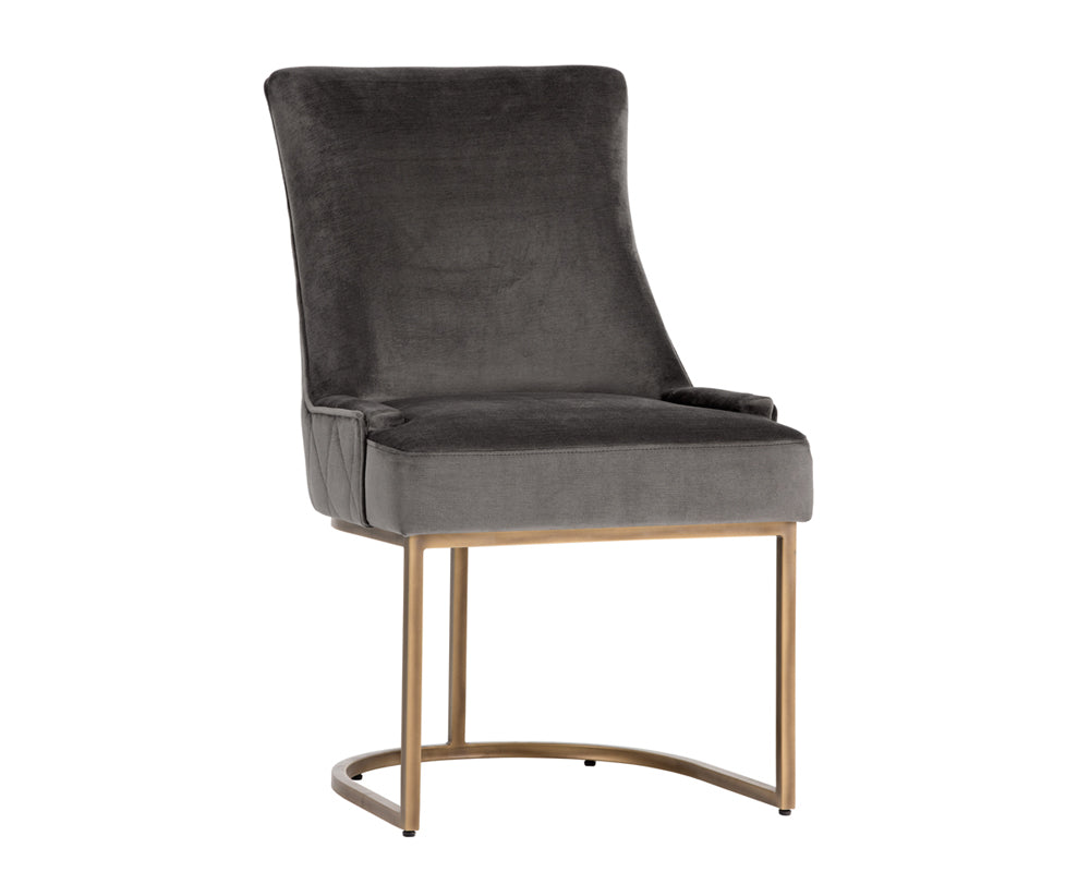 Sunpan Florence Dining Chair - Abbington Black/Piccolo Pebble/Piccolo Prosecco