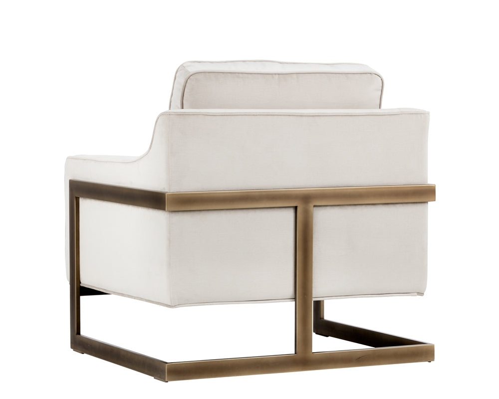 Sunpan Kalmin Lounge Chair - Abbington Black / Piccolo Pebble / Piccolo Prosecco