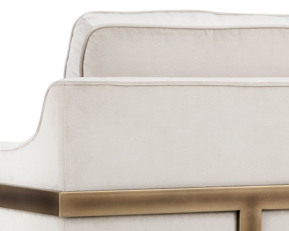 Sunpan Kalmin Lounge Chair - Abbington Black / Piccolo Pebble / Piccolo Prosecco