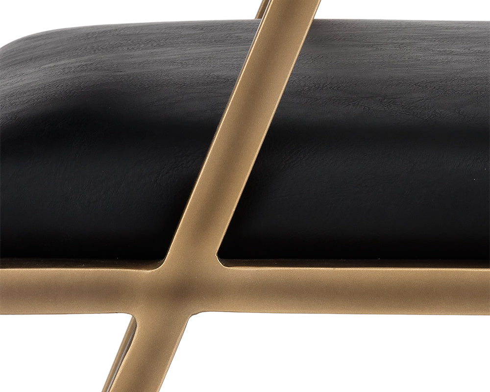 Sunpan Ventouz Dining Armchair in Beige Linen/Vintage Black