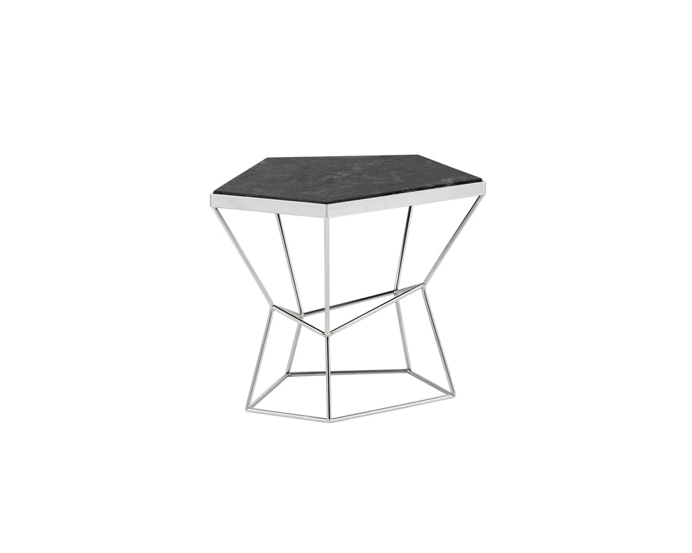 Sunpan Nathaniel End Table - Grey Marble