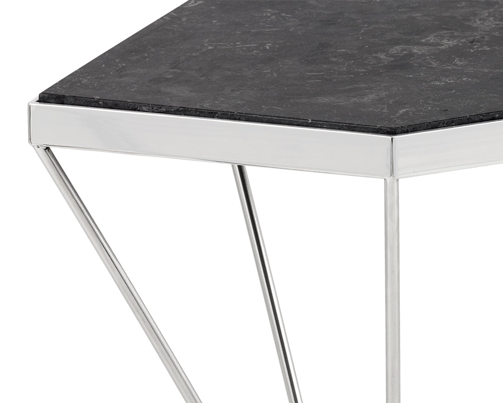 Sunpan Nathaniel End Table - Grey Marble