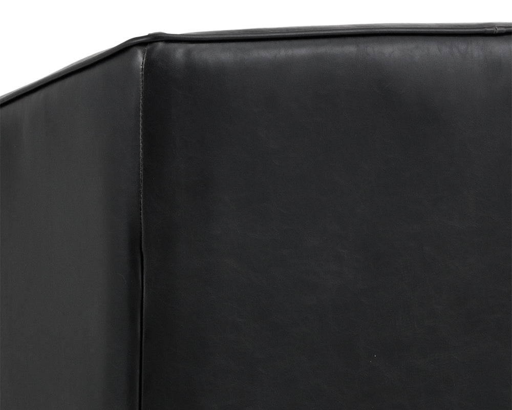 Sunpan Phoenix Swivel Dining Armchair - Coal Black