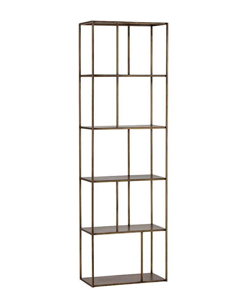 Sunpan Eiffel Bookcase - Small - Antique Brass / Black