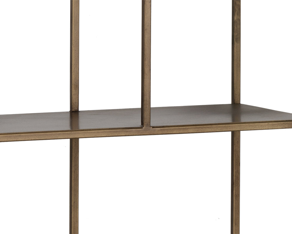 Sunpan Eiffel Bookcase - Small - Antique Brass / Black