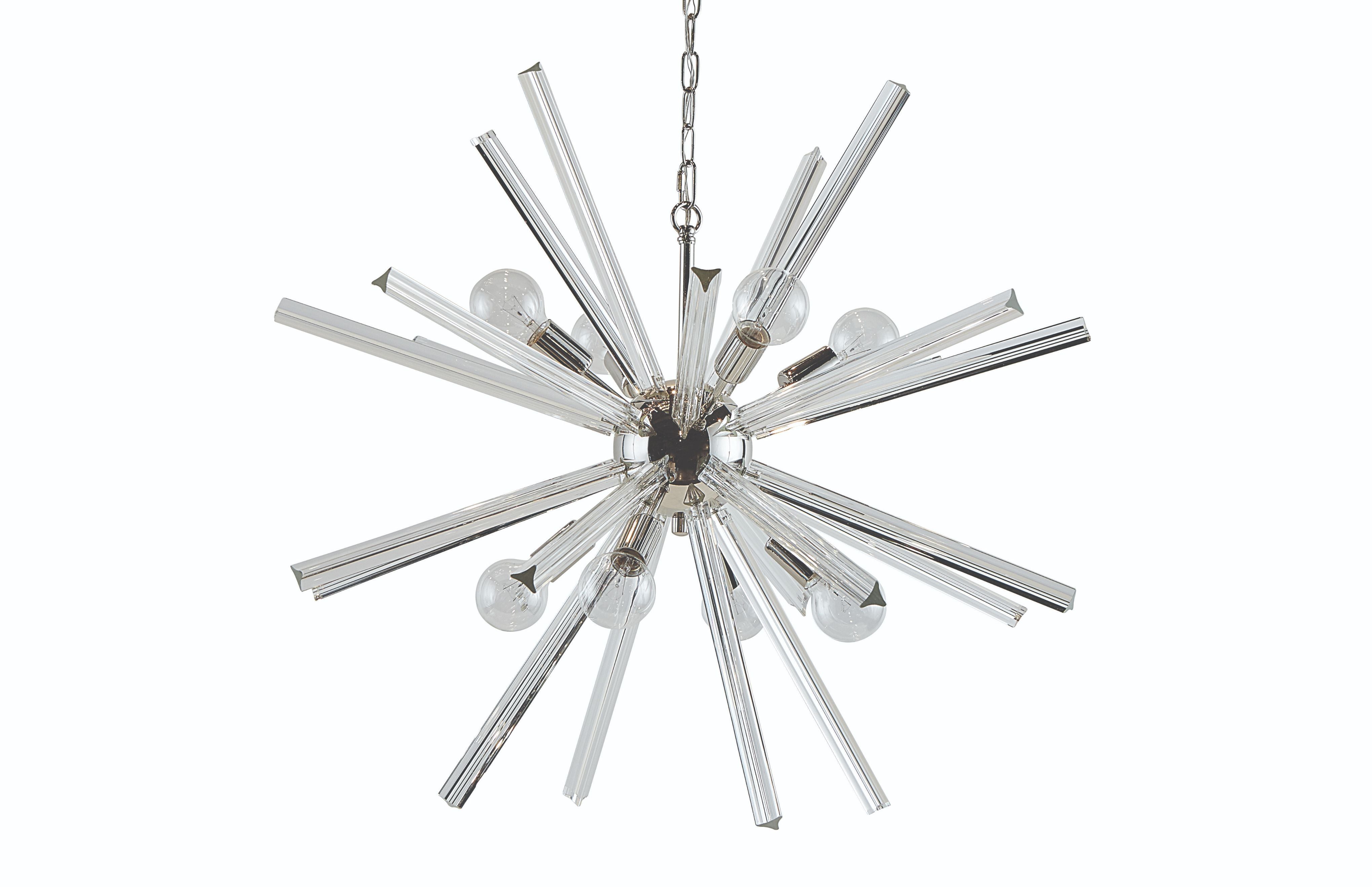 Sunpan Faraday Chandelier - Large - Clear/Smoke Grey