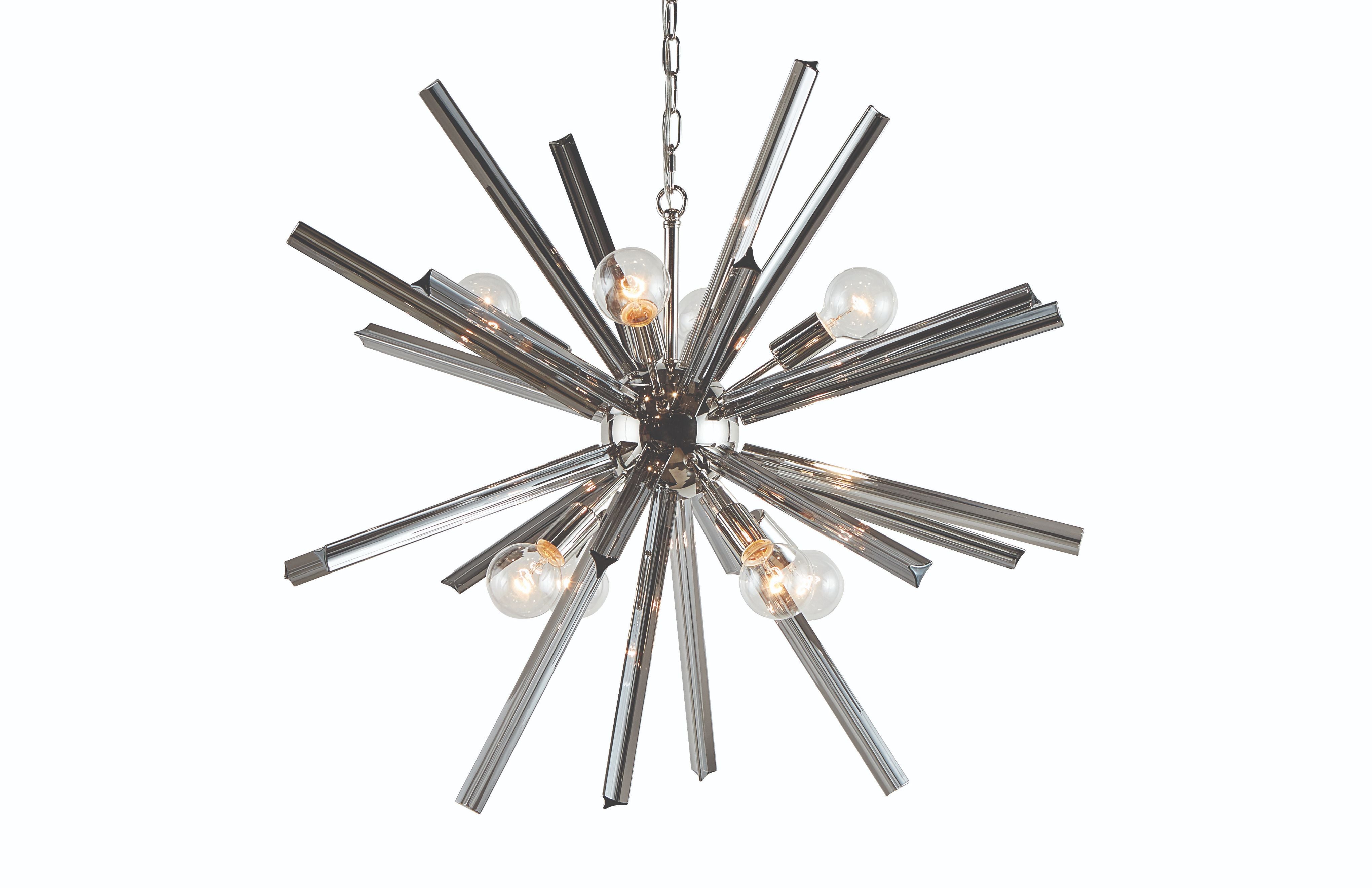 Sunpan Faraday Chandelier - Large - Clear/Smoke Grey