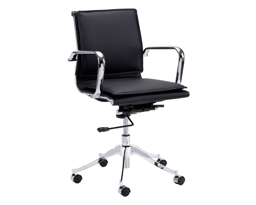 Sunpan Morgan Office Chair - Onyx/Snow/Tan
