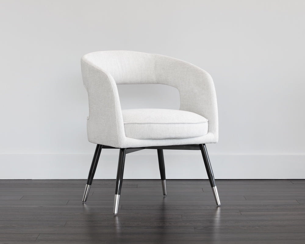 Sunpan Baily Dining Armchair in Hemingway Marble