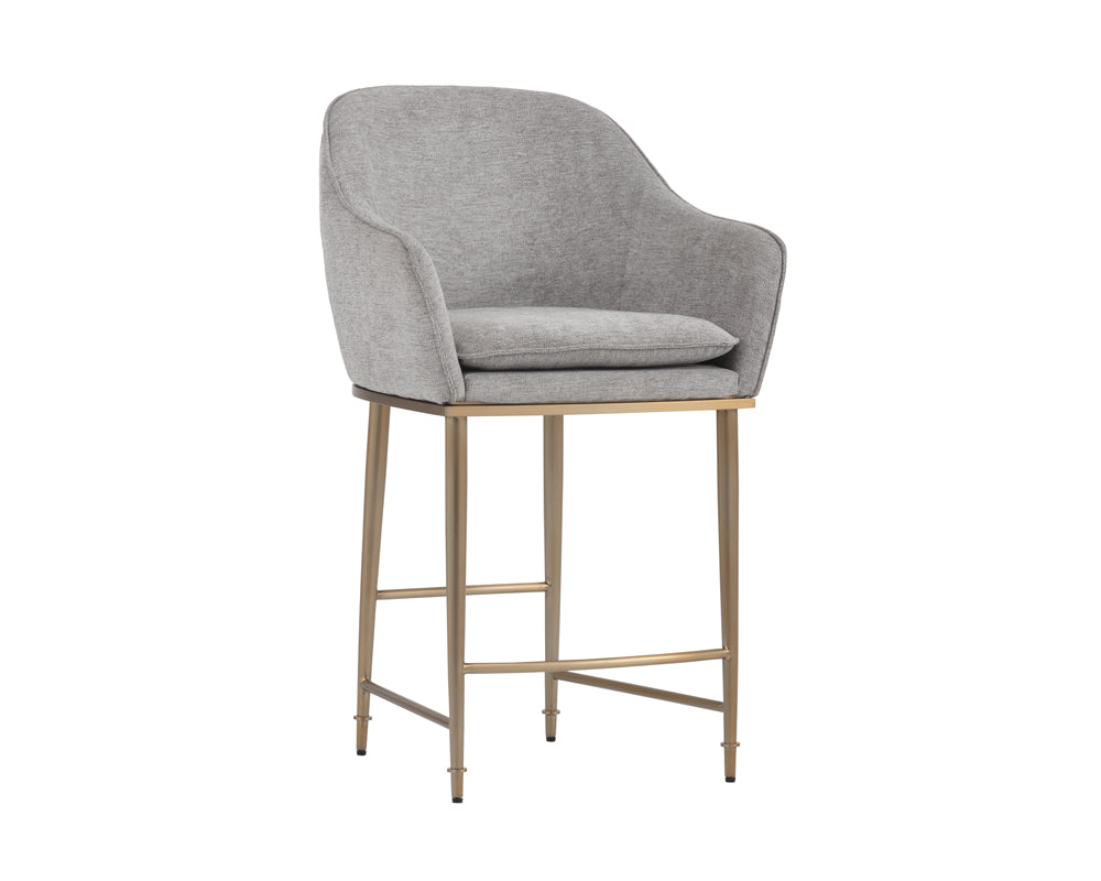 Sunpan Bowman Counter Stool in Flint Grey/Sparrow Grey