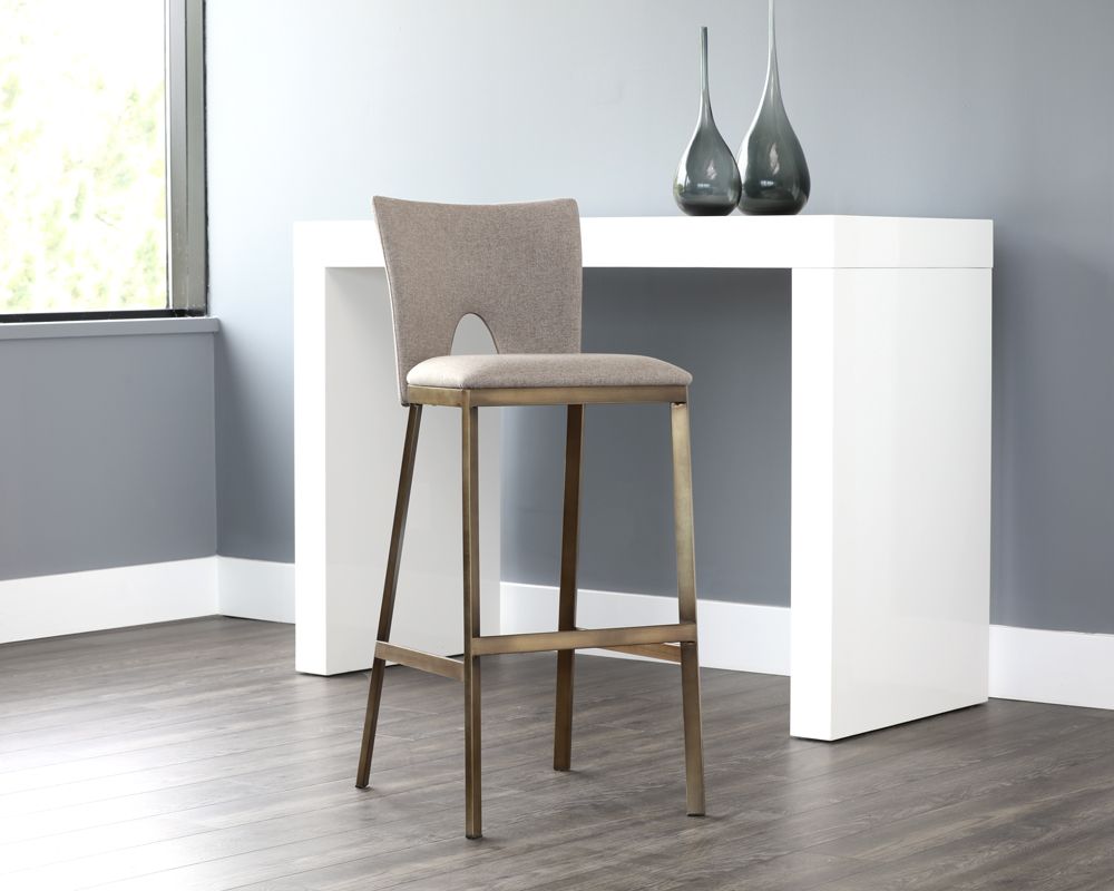 SUNPAN Reid Barstool - Biscotti Brown