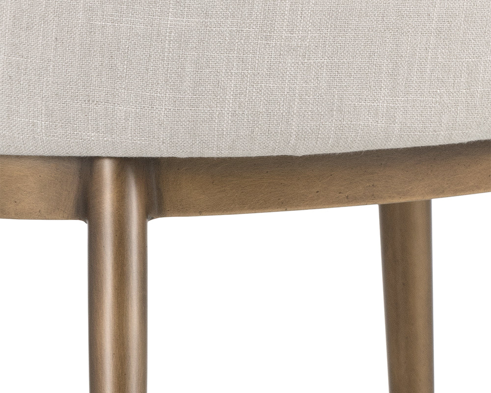 Sunpan Franklin Dining Armchair - Beige Linen/Bravo Cream/ Vintage Black/Vintage Blue