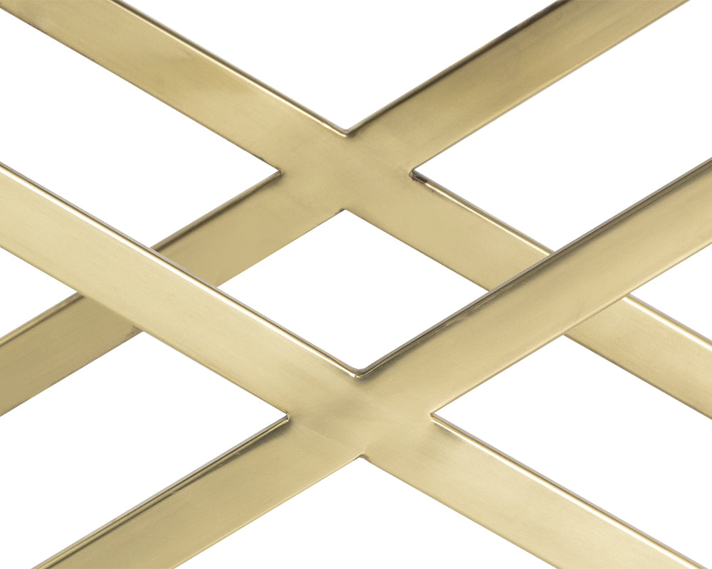 Sunpan Sahara Bench/Stool - Brass And Black