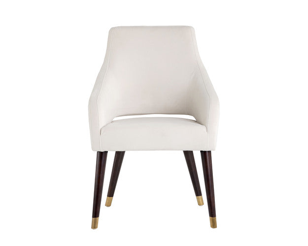 Sunpan Adelaide Dining Armchair in Calico Cream/Timeless Teal
