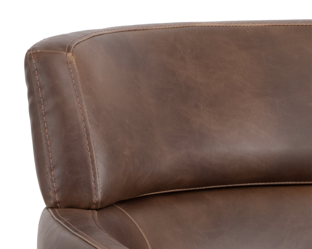 Sunpan Bloor Lounge Chair - Coal Black/Havana Dark Brown