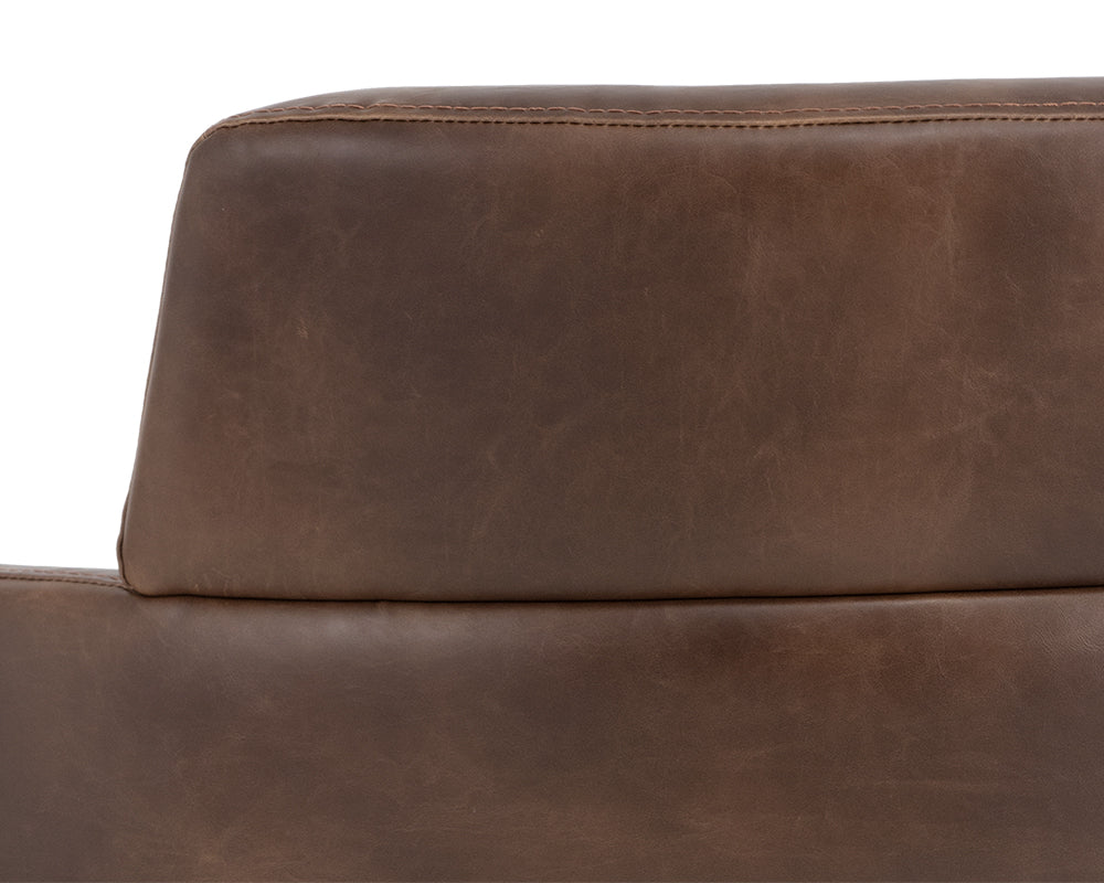 Sunpan Bloor Lounge Chair - Coal Black/Havana Dark Brown