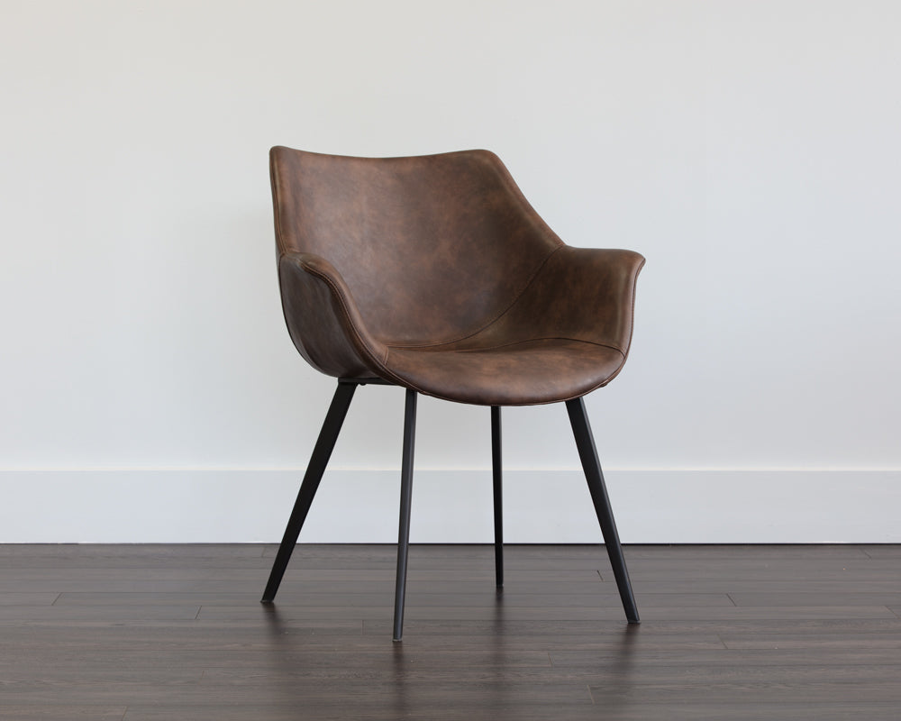 Sunpan Mason Dining Armchair - Hearthstone Brown/Town Grey