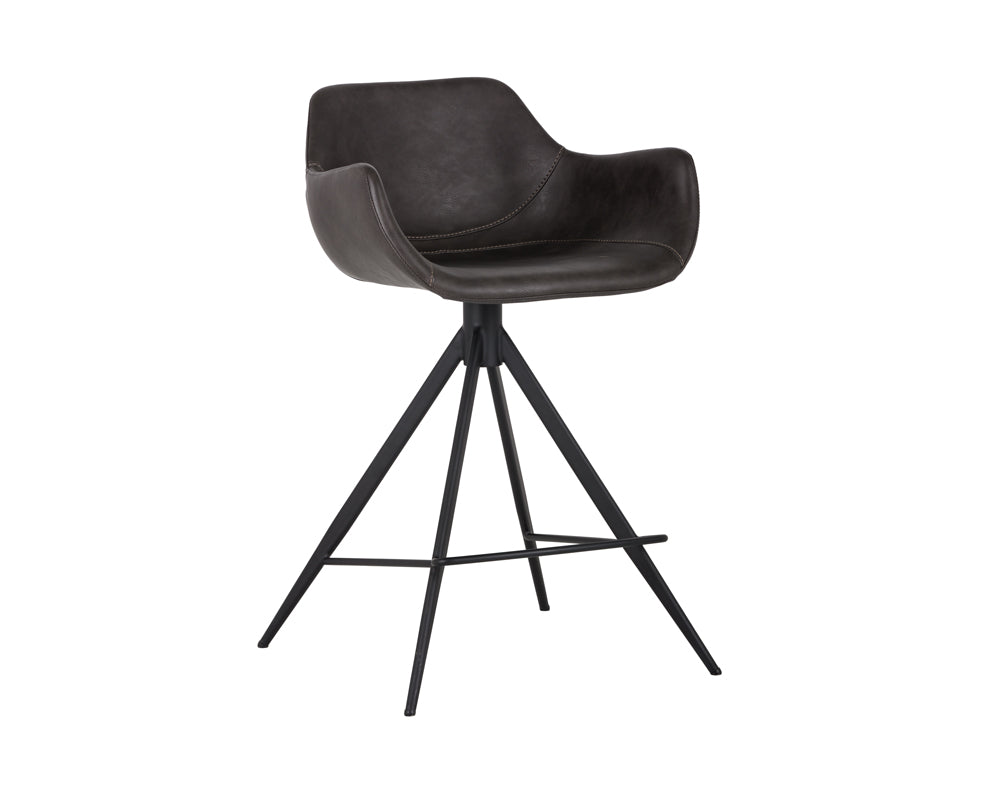 Sunpan Owen Swivel Counter Stool - Hearthstone Brown/Town Grey