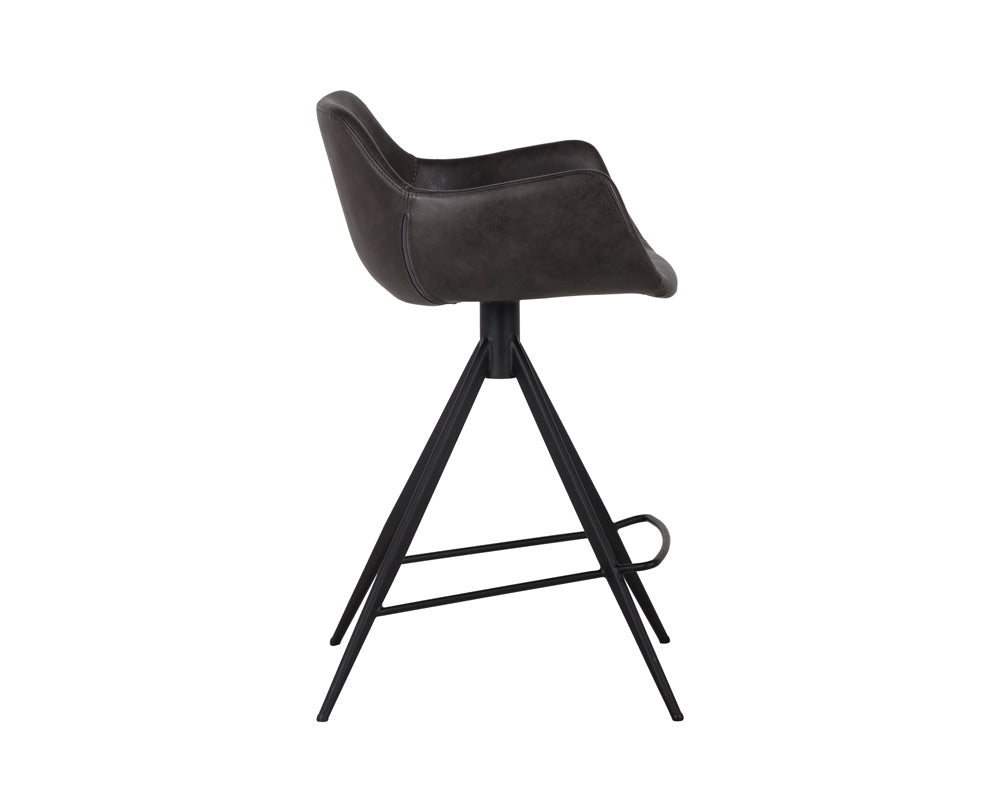 Sunpan Owen Swivel Counter Stool - Hearthstone Brown/Town Grey