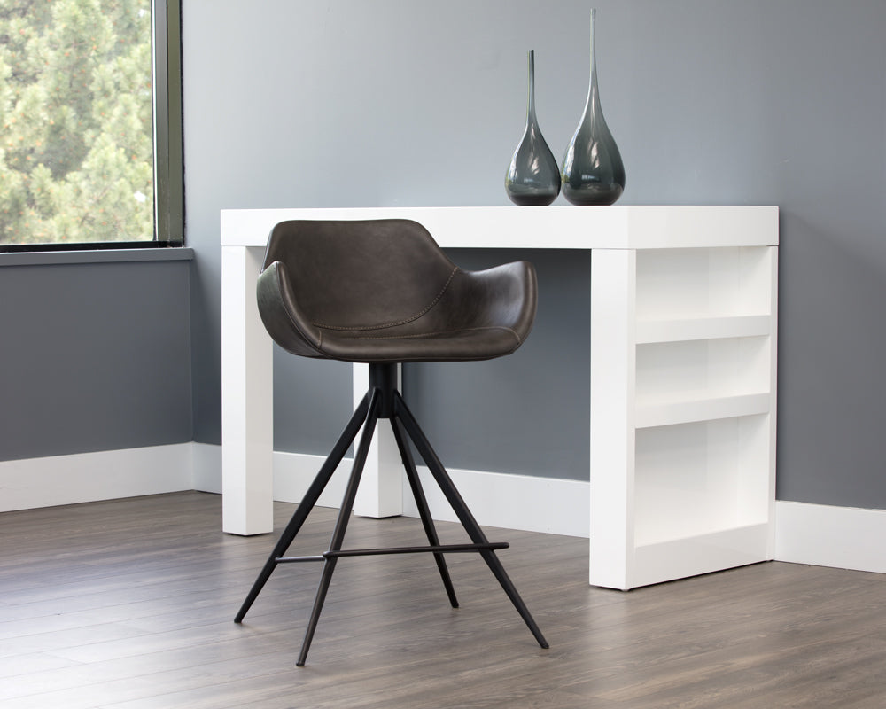 Sunpan Owen Swivel Counter Stool - Hearthstone Brown/Town Grey