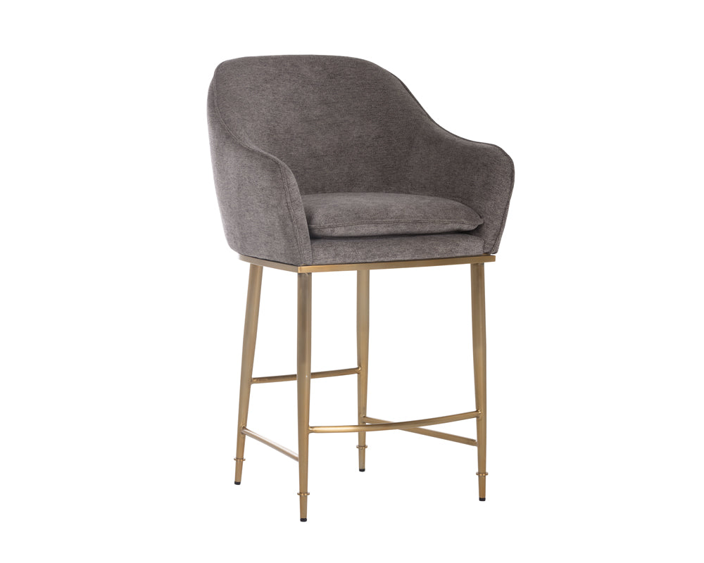 Sunpan Bowman Counter Stool in Flint Grey/Sparrow Grey