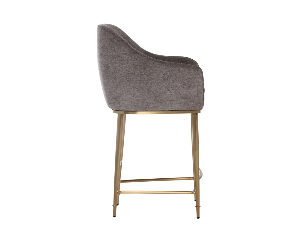 Sunpan Bowman Counter Stool in Flint Grey/Sparrow Grey