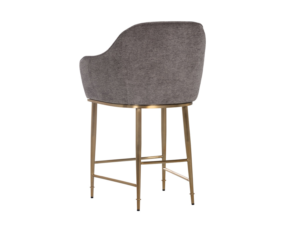 Sunpan Bowman Counter Stool in Flint Grey/Sparrow Grey