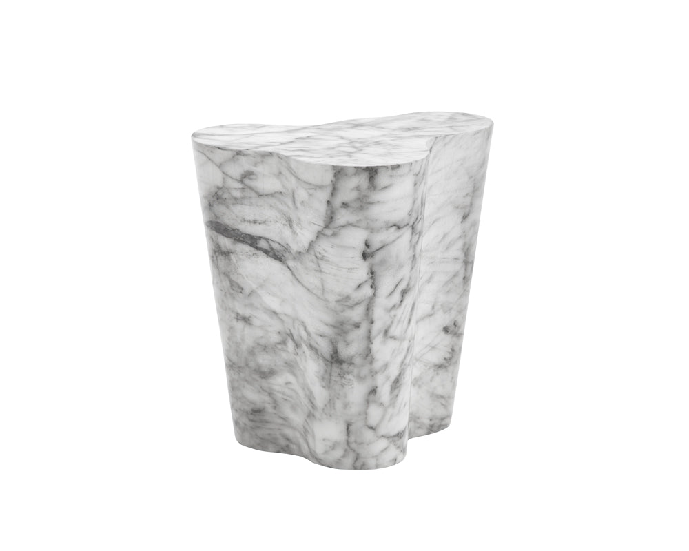 Sunpan Ava End Table - Small - Marble Look