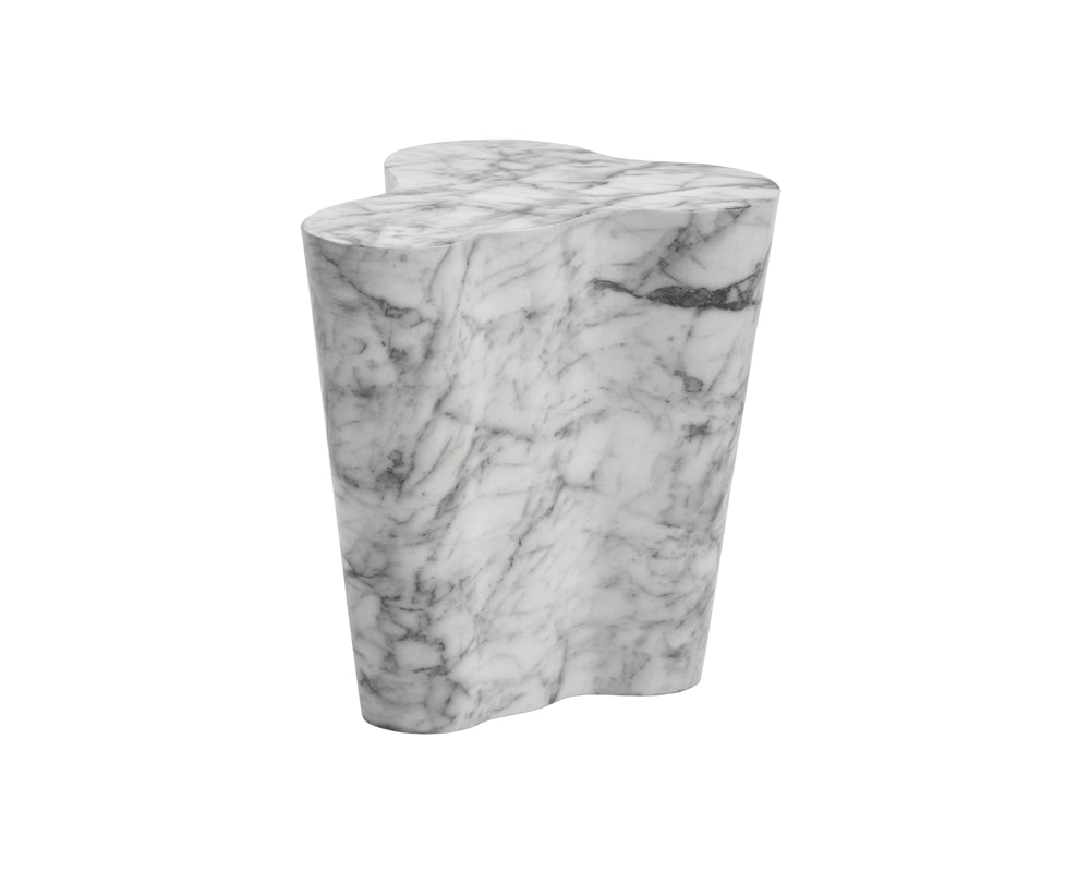 Sunpan Ava End Table - Small - Marble Look